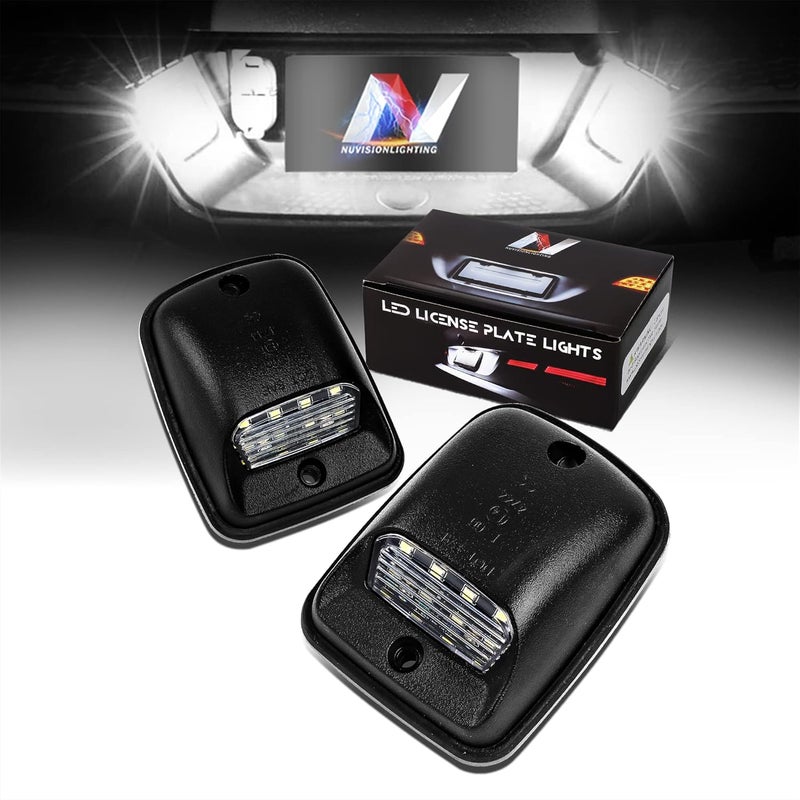 NUVISION LIGHTING Pair of LED License Plate Lights Compatible with 95-04 Tacoma / 92-98 T100, 00228-34938, NVL-LPL-007 - Image 1